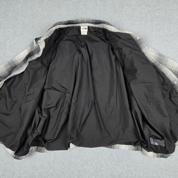 The North Face Jacket Mens Size XXL Black Plaid Heavyweight Shacket Snap Buttons - Picture 8 of 16